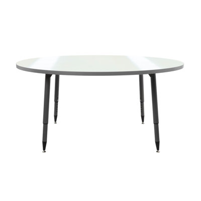 Adapte 60 Round Dry-Erase Activity Table with Adjustable Tapered Legs - Whiteboard/North Sea