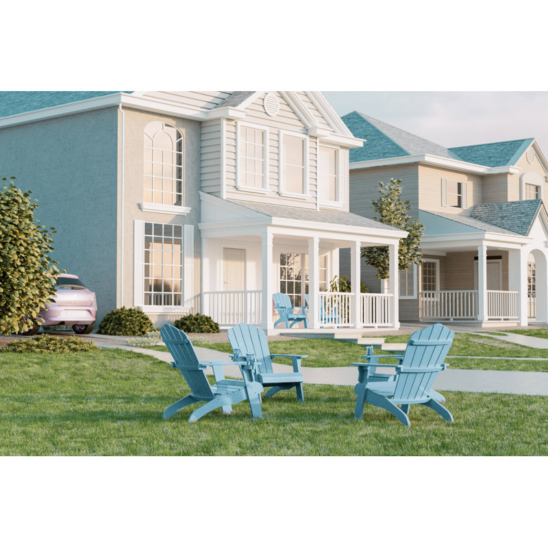 Oversized Plastic Adirondack Chair Sets, Blue