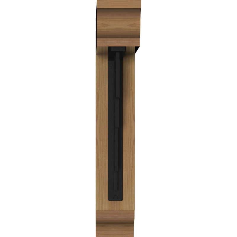 Support de fer simple 4 "Eris, H 23 po x P 20 po, Cèdre rouge de l'Ouest l 3 1/2 po x T 4 po (lisse
