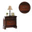 Table de chevet de style contemporain en cerisier avec rangement et chevet