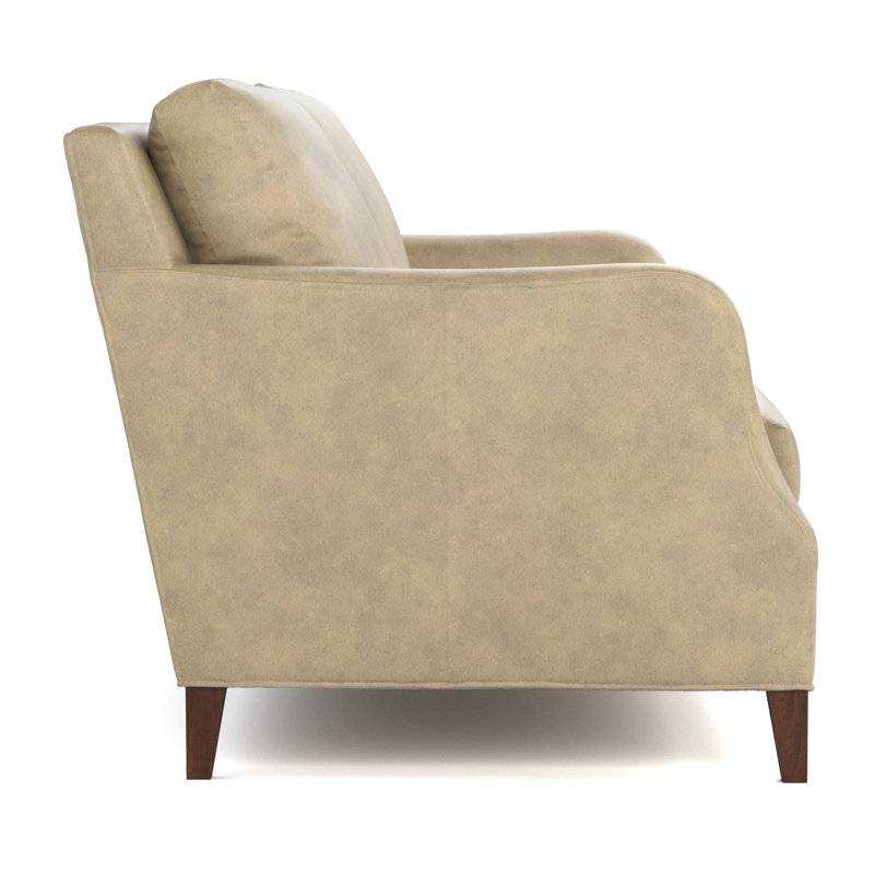 Harper Leather Sofa, Alameda Stonewash