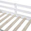 Lit mezzanine simple avec bureau à roulettes, tablette et tiroirs - blanc