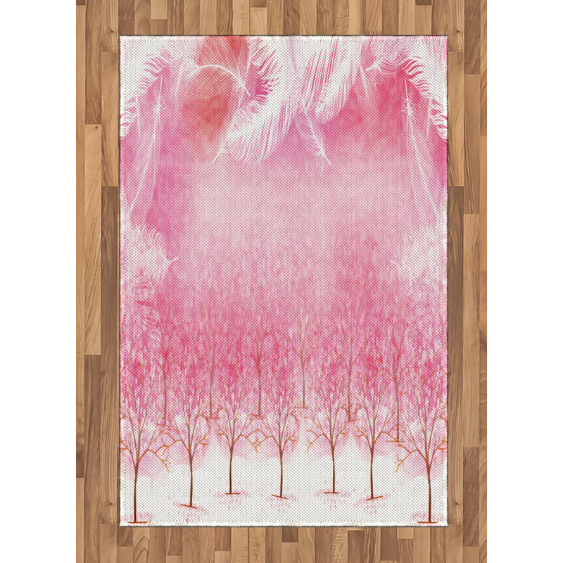 Pink Area Rug, Rectangle 4' x 5'8"