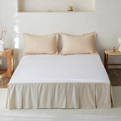 French Linen Pleated Bed Skirt