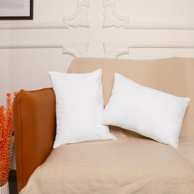 Housse de coussin en velours, Très grand lit, Blanc