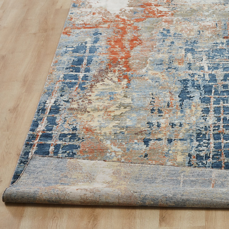 Bergess Wool Abstract Area Rug, Rectangle 8'6" x 11'6"