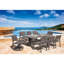 Chaise de patio avec accoudoirs