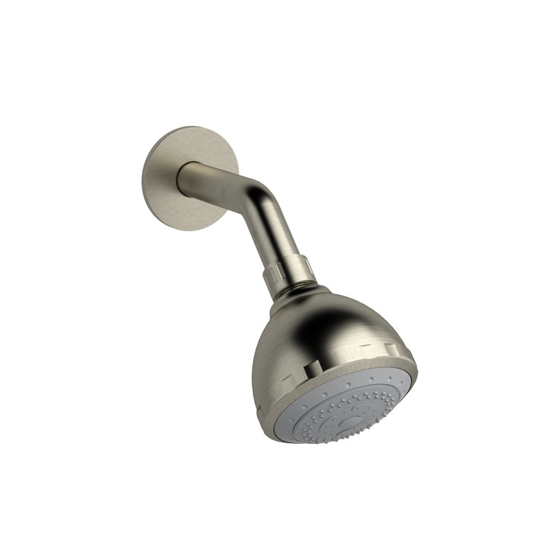 Pomme de douche à 3 fonctions avec accoudoirs 4 po Riobel, Nickel brossé