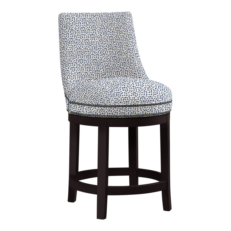 Tabouret de comptoir 26 po Vesper, Espresso, Perigold Elements - bleuet
