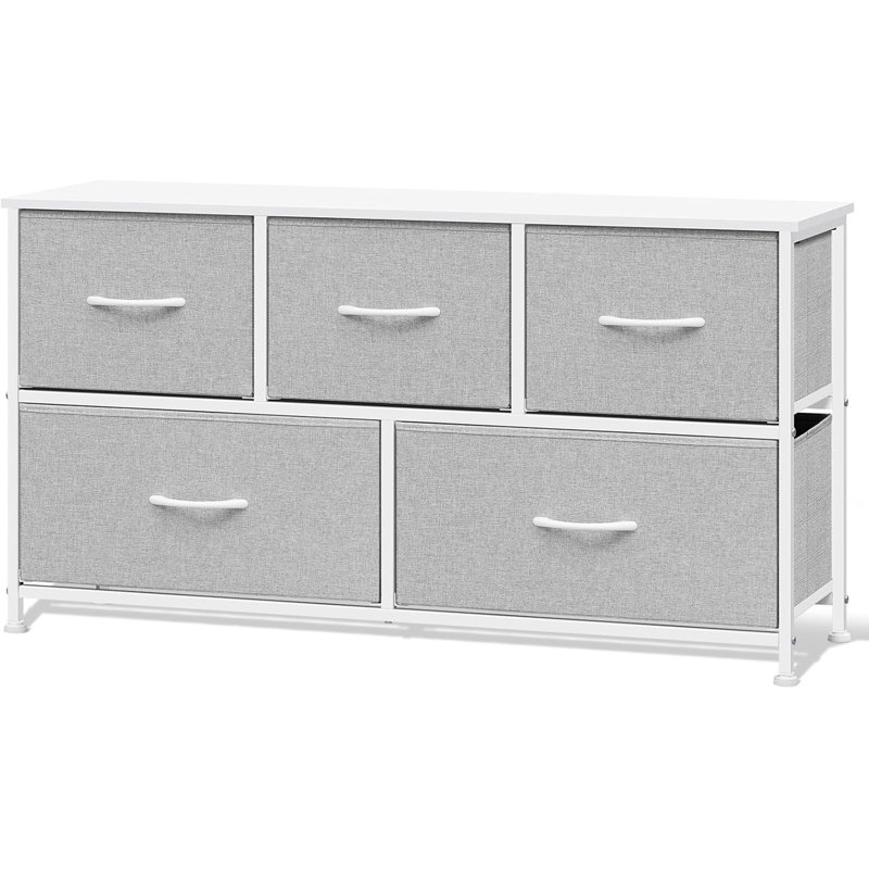 Chest of drawers with 5 drawers made of fabric; Chest of drawers; Sideboard