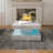 Square Coffee Table with Storage & RGB Lighting for Living Room