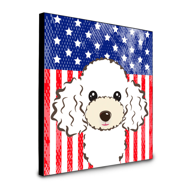 « american flag », art encadré Macomb, Beige caniche