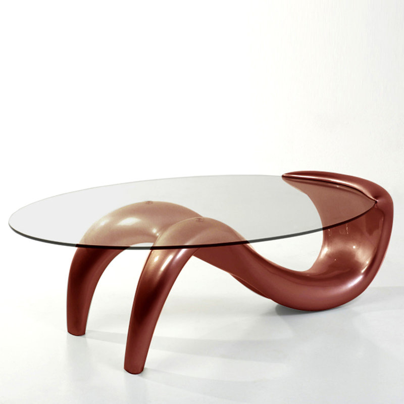 Kacie Abstract Coffee Table, Red