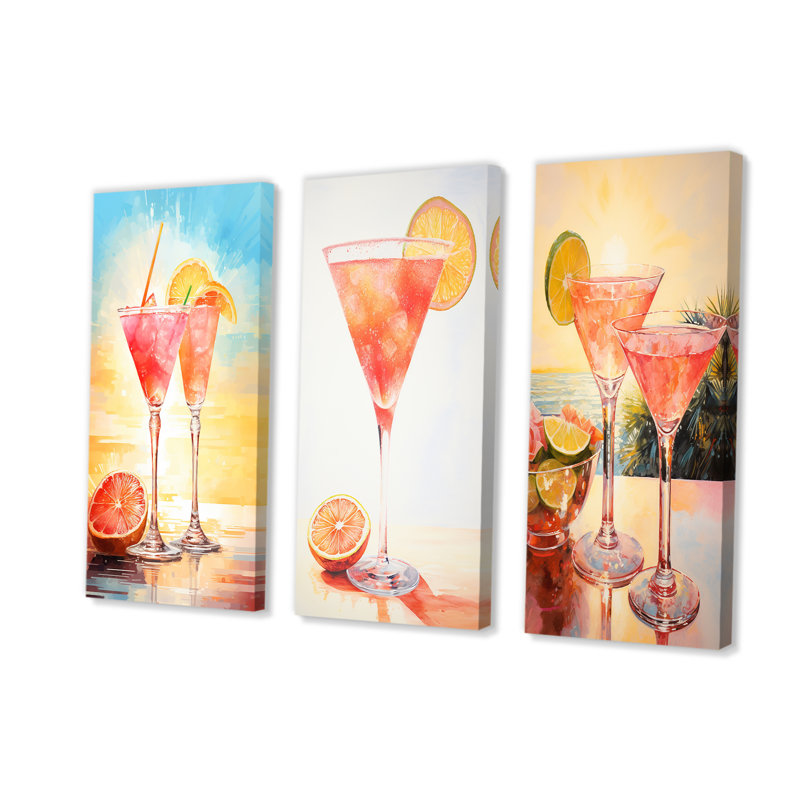 Verre à cocktail Daiquiri Dawn, H 28 po x l 36 po, Toile tendue