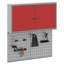  Tool Cabinet Set With Shelf 3 Pcs Red Powder-Coated Steel