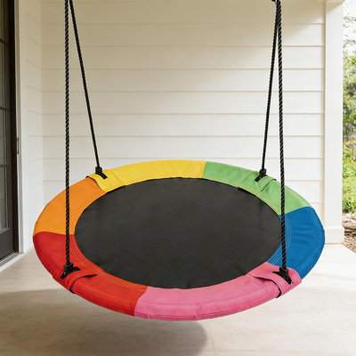 40 Inch Saucer Swing Outdoor Tree Swing for Backyard, Waterproof Round Swing for Kids and Adults