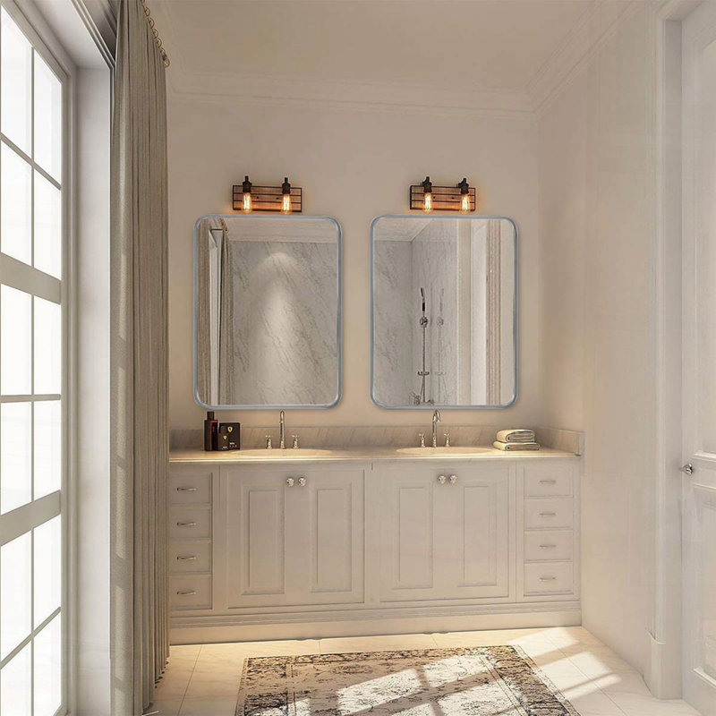 Miroir rectangulaire 22 po x 30 po, Argent argent