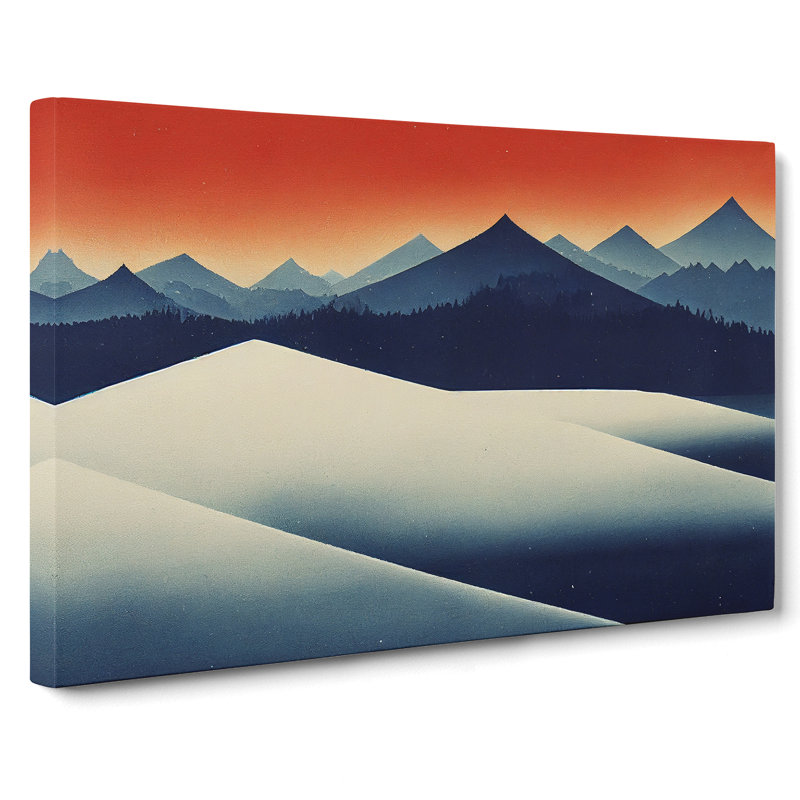 Winter Landscape Abstract - Wrapped Canvas