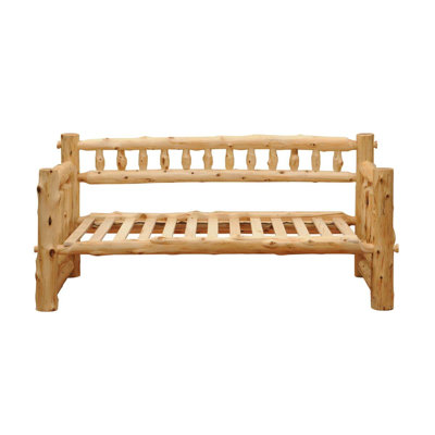 Fireside Lodge Cedar Log Daybed - without Trundle - Weathered - Includes Slat Roll