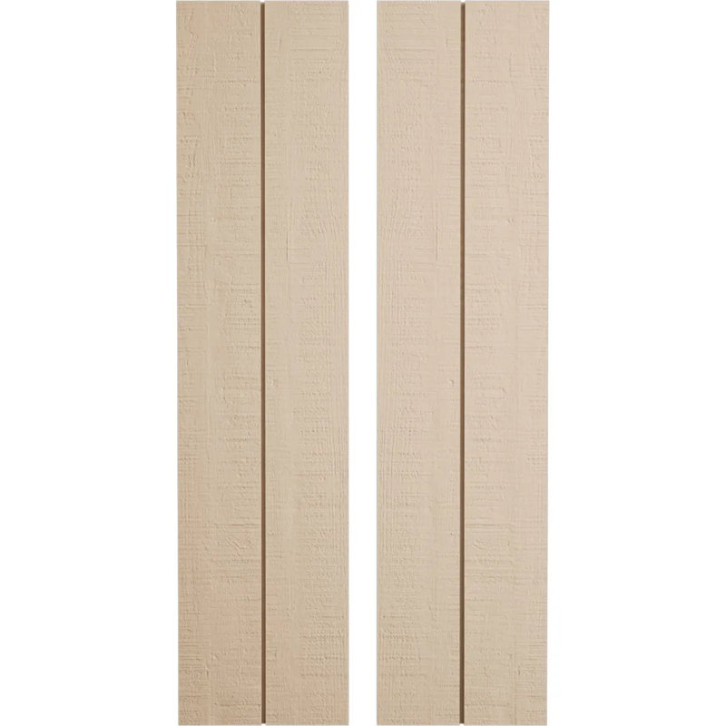 Volets rustiques en bois à deux planches jointes avec lattes et sans lattes (par paire), 11", H 50 po x l 11 po x P 1 po