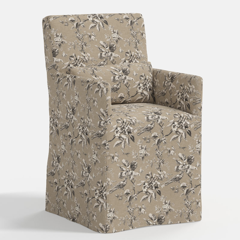 Lindy Arm Chair, Michigan Bird Toile Sand