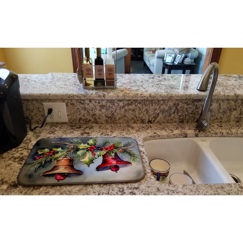 Christmas Bells Dish Drying Mat