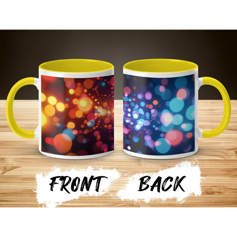 Polka Dot 11oz Accent Coffee Mug, Yellow