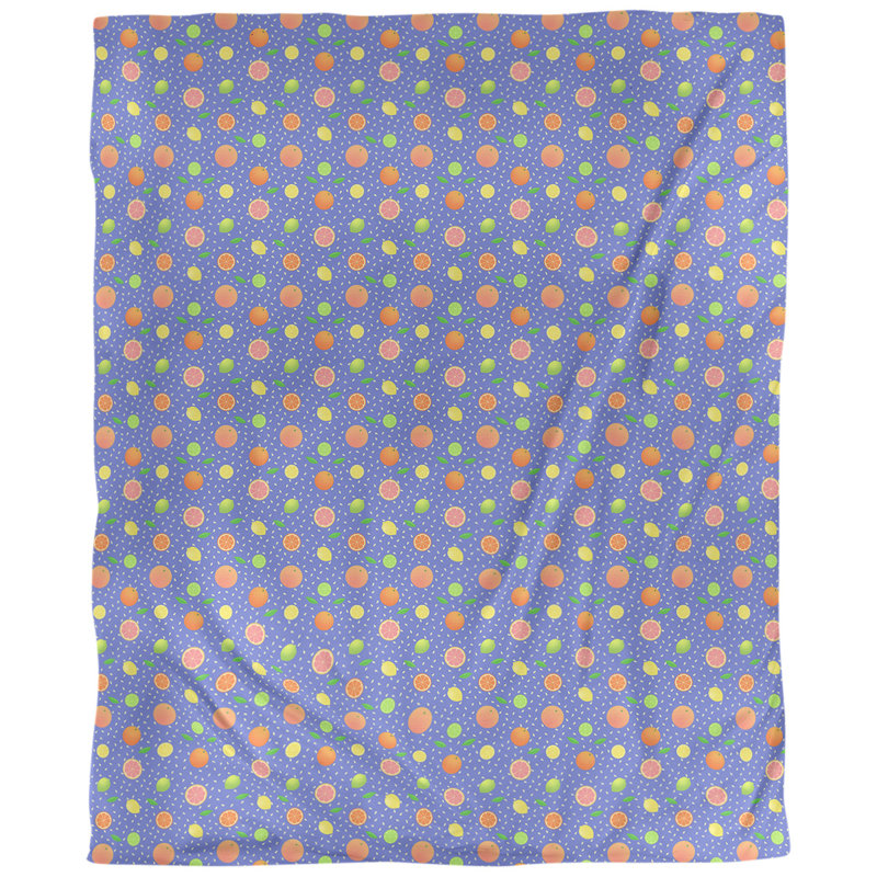Housse de couette Katelyn Elizabeth, Housse de couette pour grand lit, Mauve / orange / jaune