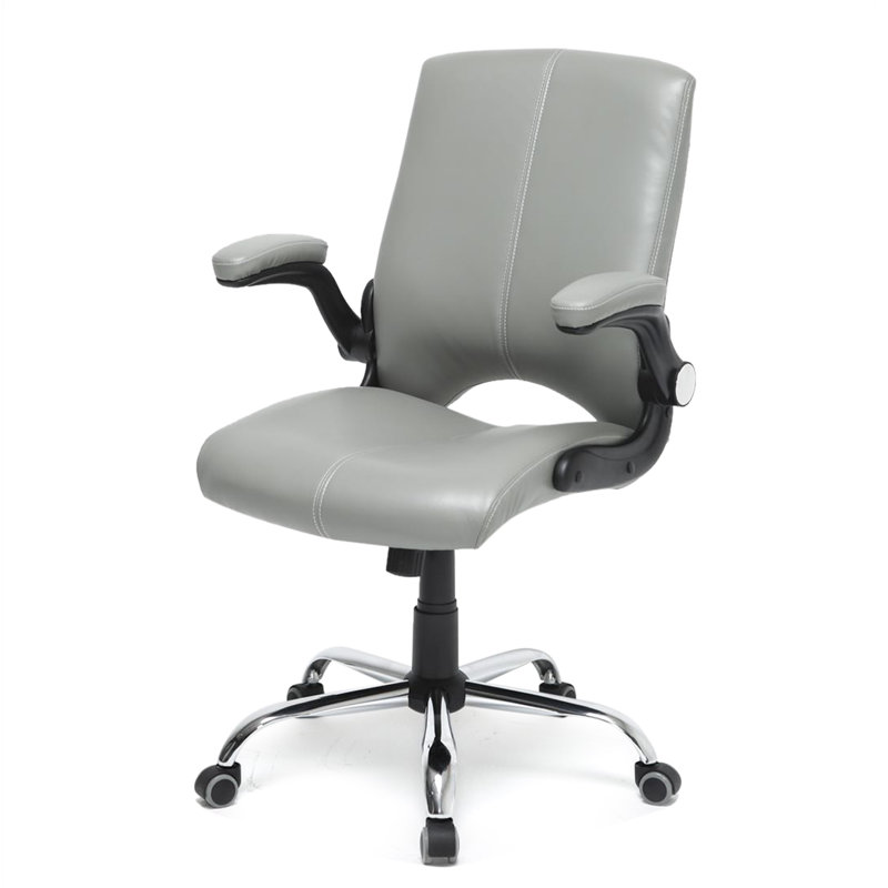 Fauteuil de conférence ergonomique en similicuir, Brun foncé
