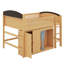 Lit mezzanine avec armoire de rangement, garde-robe et lumières DEL pour enfants adolescents-25654139