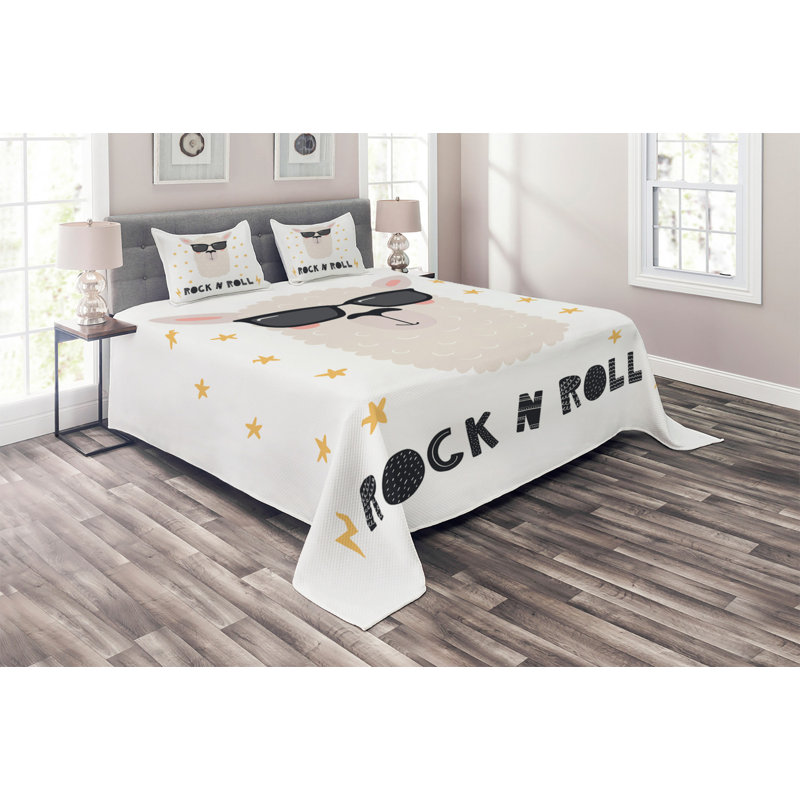 Polyester Coverlet, King Bedspread + 2 Shams