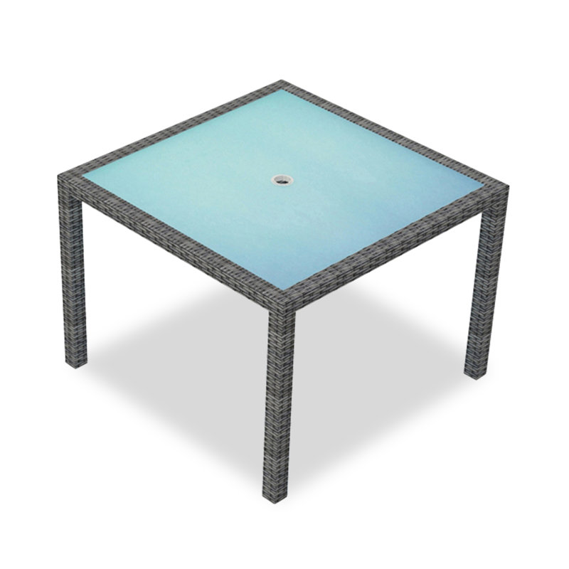 Urbana Outdoor Square Dining Table, 29.5" H x 39.25" W x 39.25" D, Textured Slate