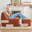 33.7" Bean Bag Lounge Chair With Ottoman-641931363