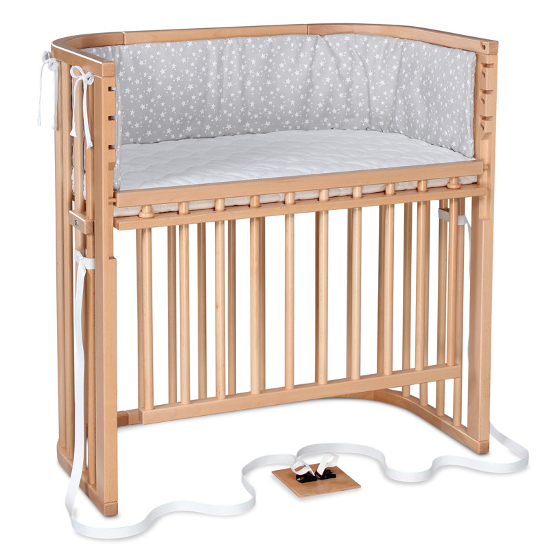 babybay Boxspring Comfort Plus co-sleeper, Natural Varnish
