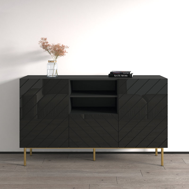 Buffet 59,1 po Atwater, Noir