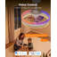 Ventilateur de plafond intelligent de 20 po avec lumière Lumary, éclairage à arc-en-ciel RVBI avec projection de plumes, plafonnier encastré / plafonnier bas ou haut, lumière de ventilateur moderne sans lame pour chambre à coucher