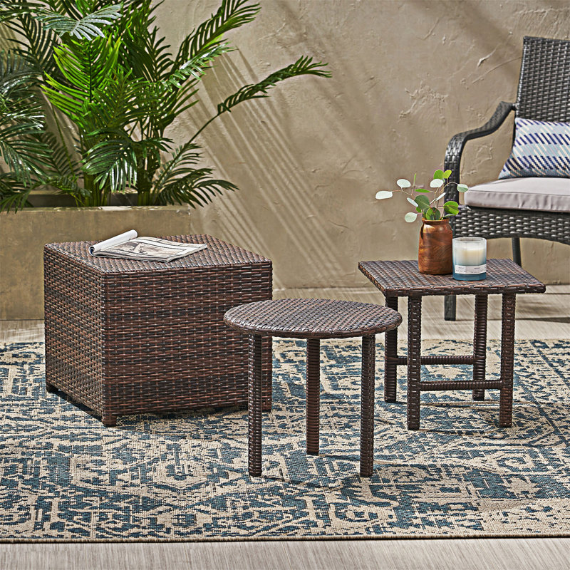 Ensemble de tables d'appoint d'extérieur