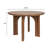 Everly Round Mango Wood Dining Table with Arched Base, Walnut