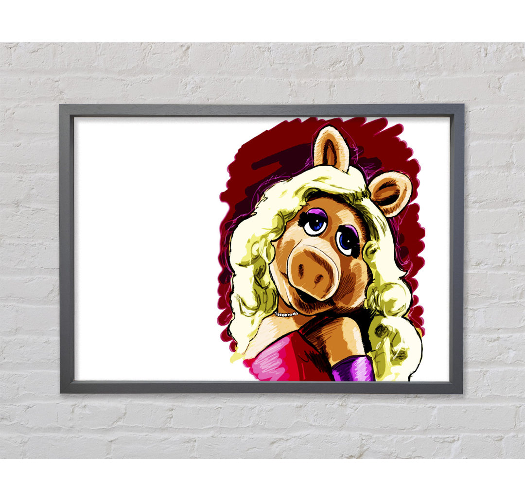 Die muppets miss piggy - einzelbildrahmen kunstdrucke auf leinwand