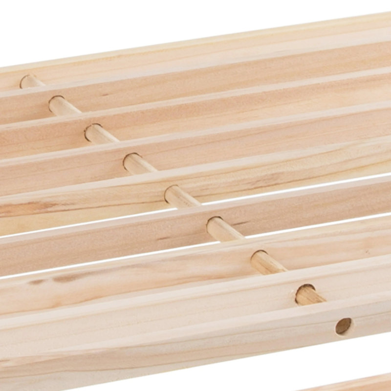 Étagère à chaussures en bois à 4 niveaux pour garde-robe, salle de bain, vestibule Lavish Home