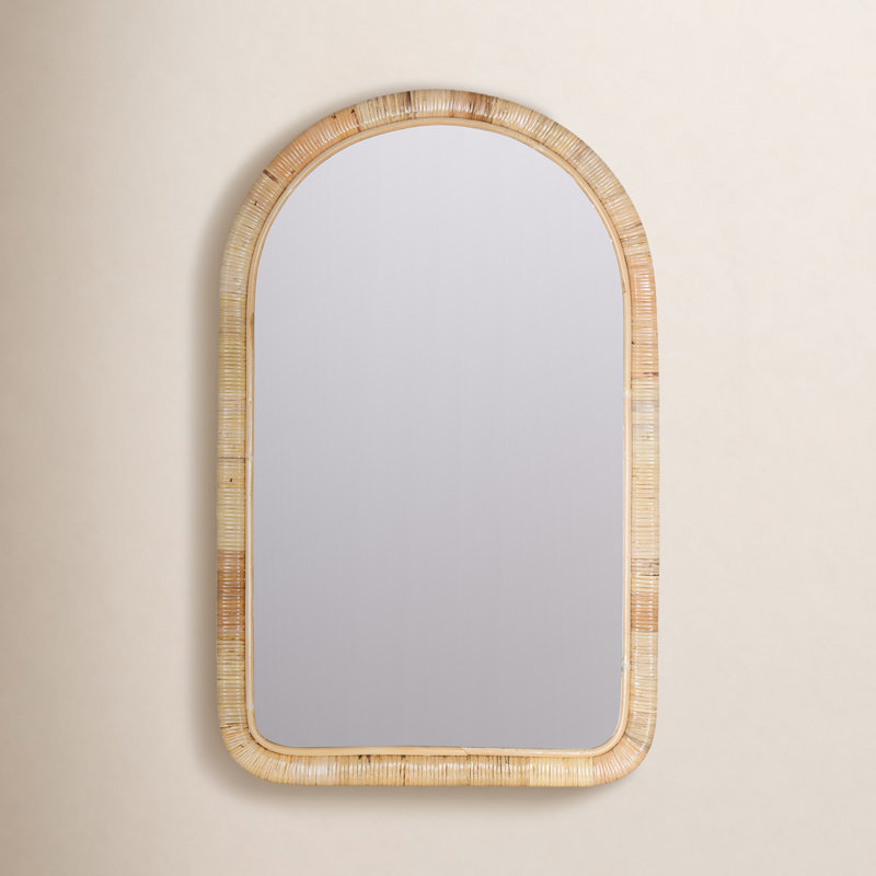 Brienne Arch Raffia Beveled Mirror