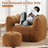 Compressed Sofa Chair Breathable Fabric Bean Bag Chair With Removable Ottoman,Living Room Sofa Chair-1454819561