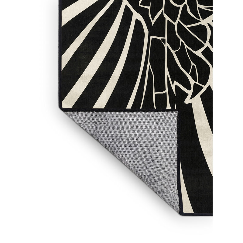 Tapis arc-en-ciel lavable à la machine Peirsen Phoenix - noir, 6 X 9
