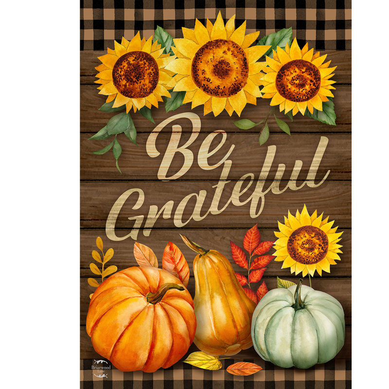 Be Grateful Fall Garden Flag
