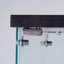 Vitrine, 1 pièce, 50 po x 30 po x 15 po, noire, avec 2 portes et rangement pour tablette