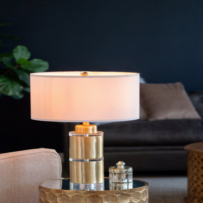 Table Lamp, With Drum Shade