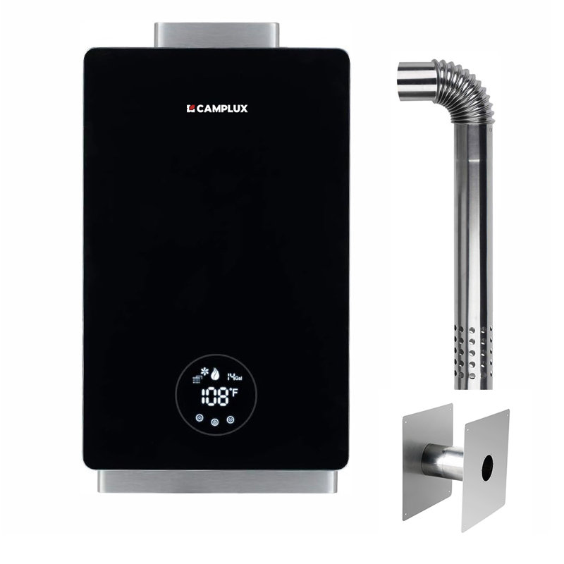 Chauffe-eau intérieur sans réservoir au propane 3,18 GPM 8,2000 BTU Camplux avec ensemble d'évent