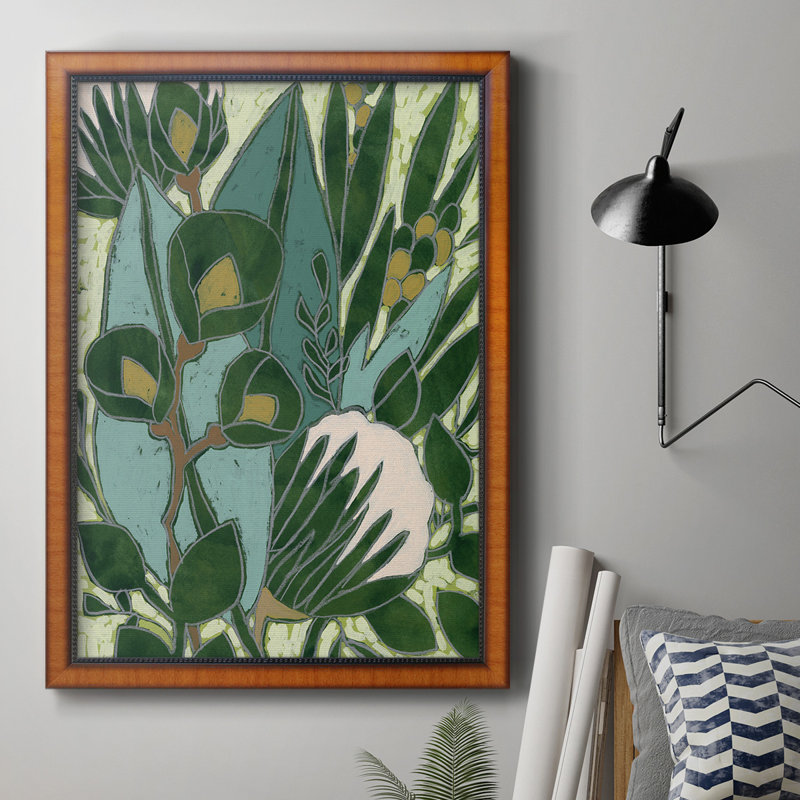 Bouteille en verre Garden II, toile encadrée de qualité supérieure - prête à être accrochée, H 20 po x l 16 po