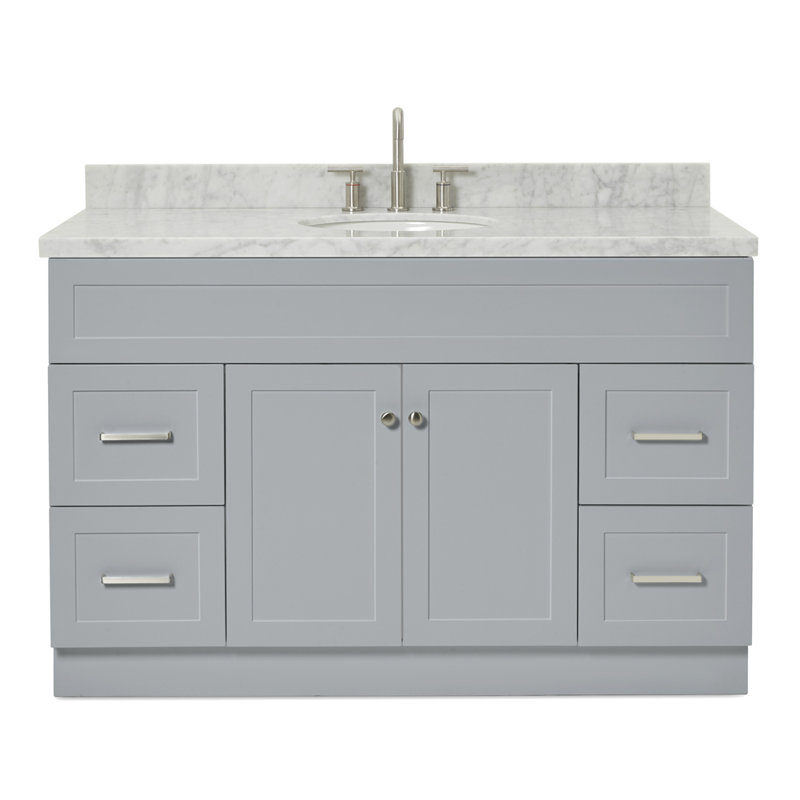 Ensemble de meuble-lavabo simple 55 po Abell, gris