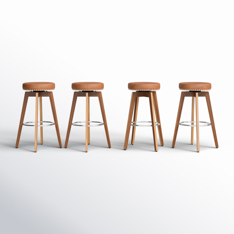 Tabouret de bar pivotant 31,25 po Ashara, Brun